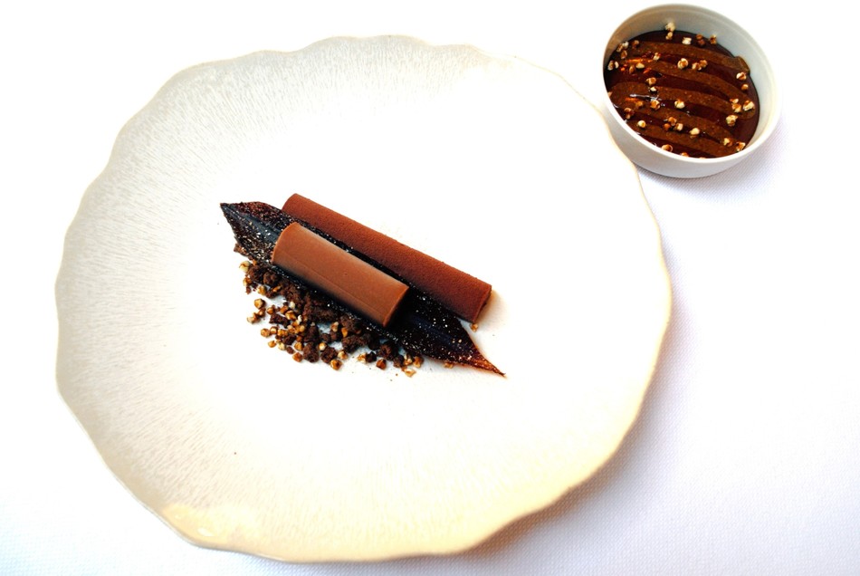 Grand cru chocolate, pure sea salt cocoa, Ilanka chocolate sorbet 